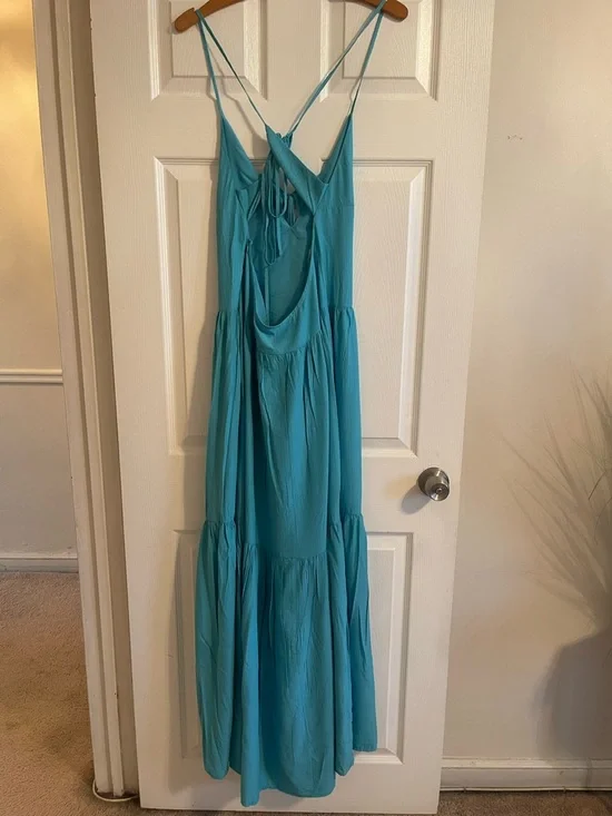 Forever 21 Turquoise Spaghetti-Strap Maxi Dress - Picture 2 of 5